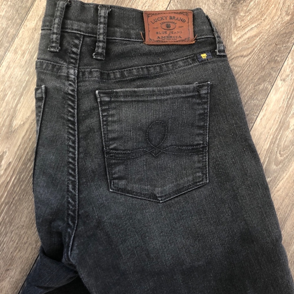 Black flared Lucky jeans